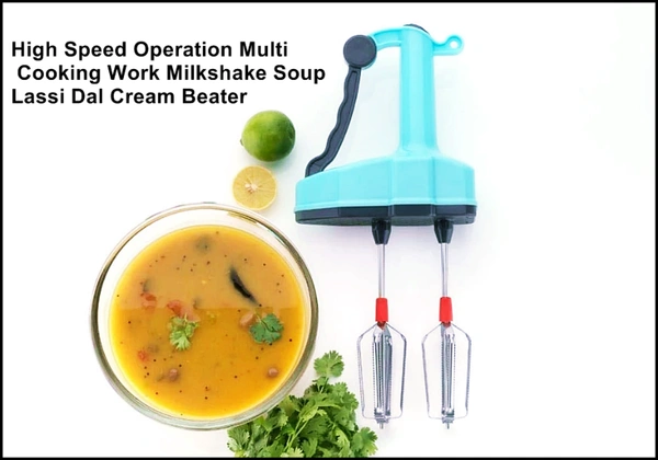 Power-free Double Hand Blender and Beater with High Speed Operation (Multicolour) 